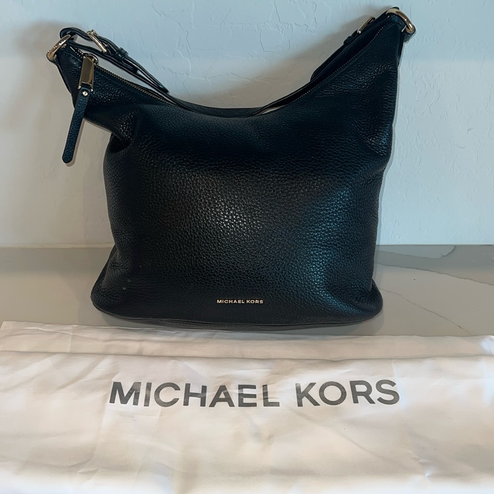 Black Leather Michael Kors Purse